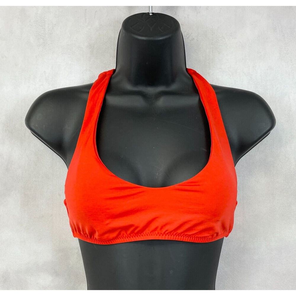 Becca by Rebecca Virtue Womens Bikini Top Swim Size Small Racerback Beachy‎ Red